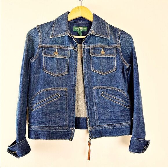 EUC Ralph Lauren Jean Company Jean Jacket Petite Sz. XSmall - Picture 1 of 8